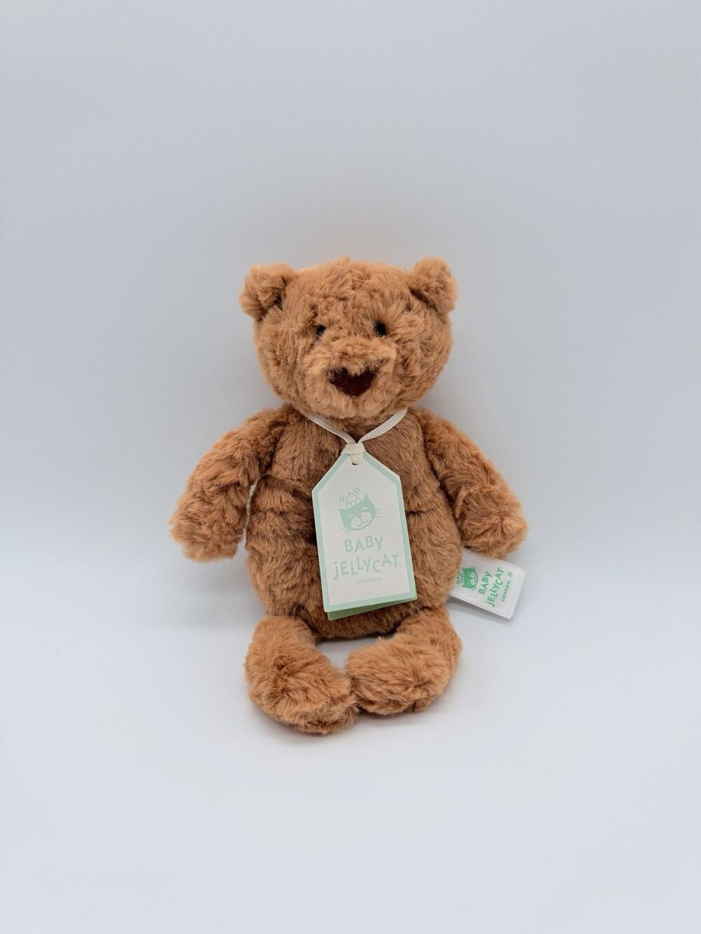 Jellycat Baby the Bartholomew Bear Ring Plush Rattle Toy New